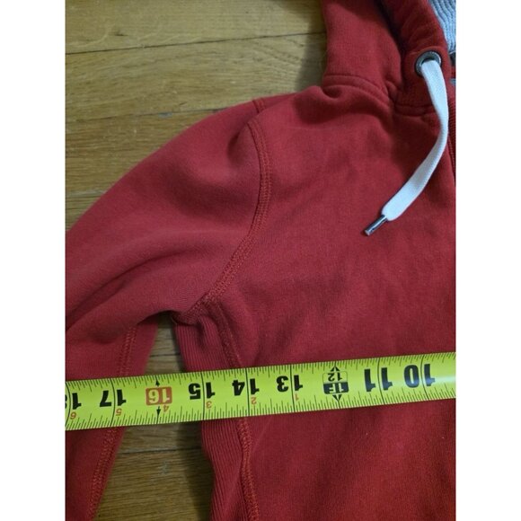 ABERCROMBIE & FITCH Womens Graphic Zip Hoodie Sweater Small Red A001184 - Picture 4 of 9